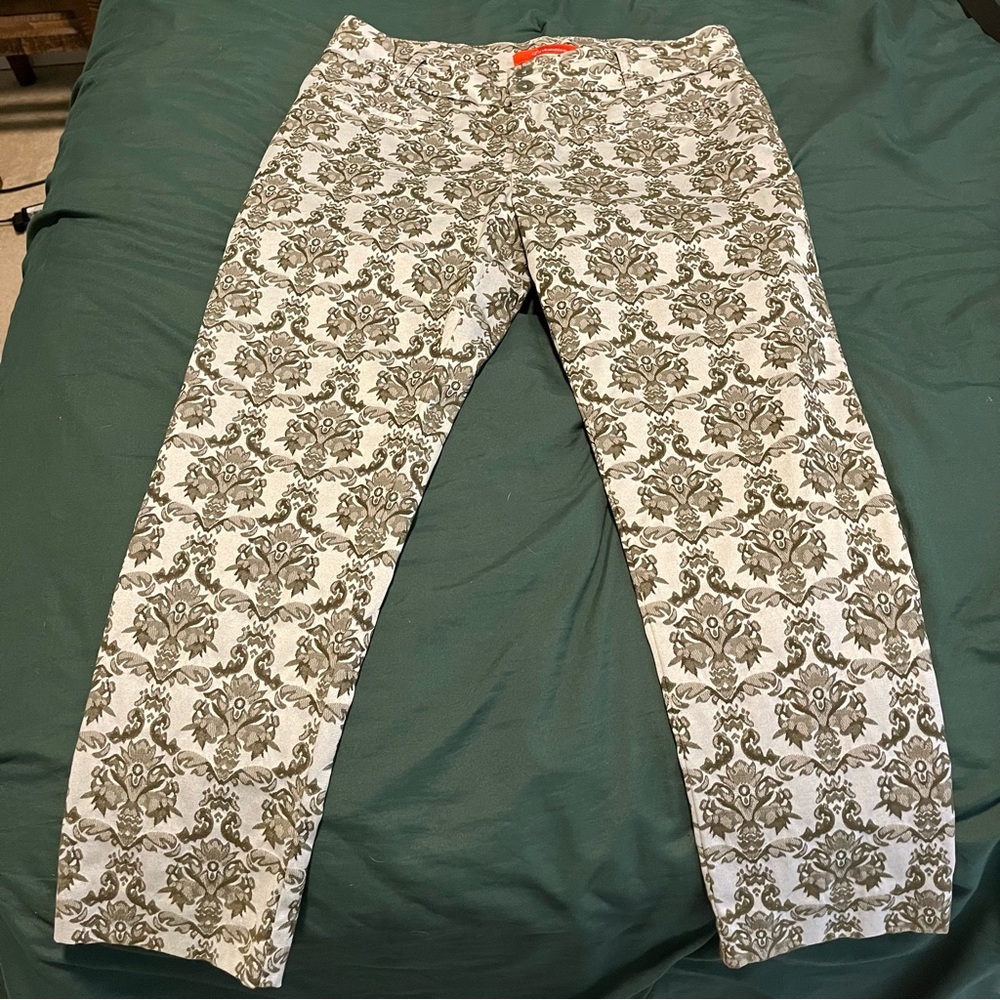 Anthropologie Cartonnier Brocade Trouser Size 10P